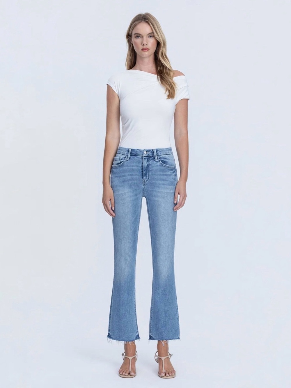 Vervet "Pleasantly" Kick Flare Jean High-Rise Relaxed Fit Ankle Length Size 30